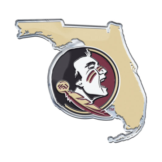 Florida State Seminoles Team State Aluminum Embossed Emblem