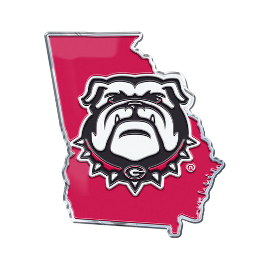 Georgia Bulldogs Team State Aluminum Embossed Emblem