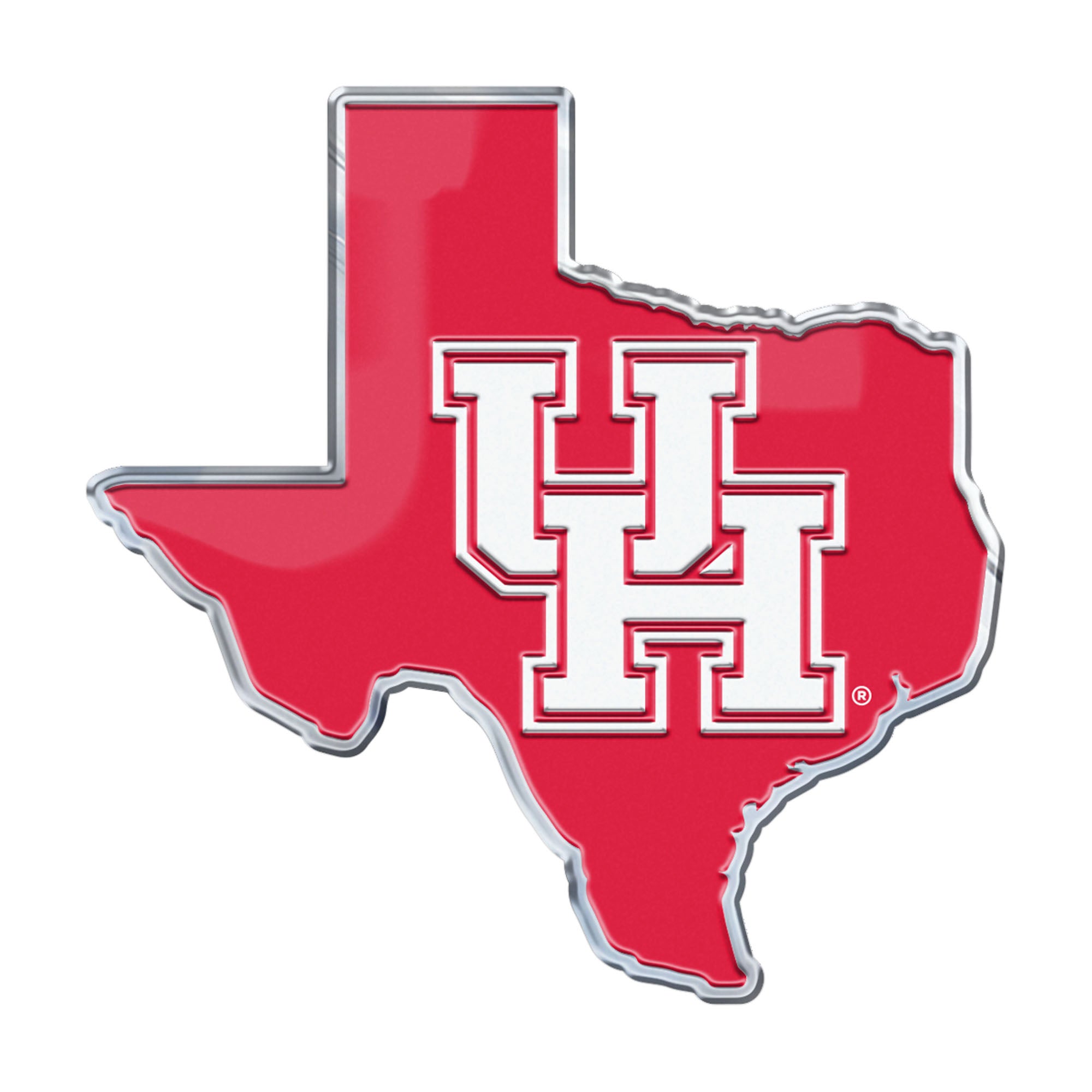 Houston Cougars Team State Aluminum Embossed Emblem