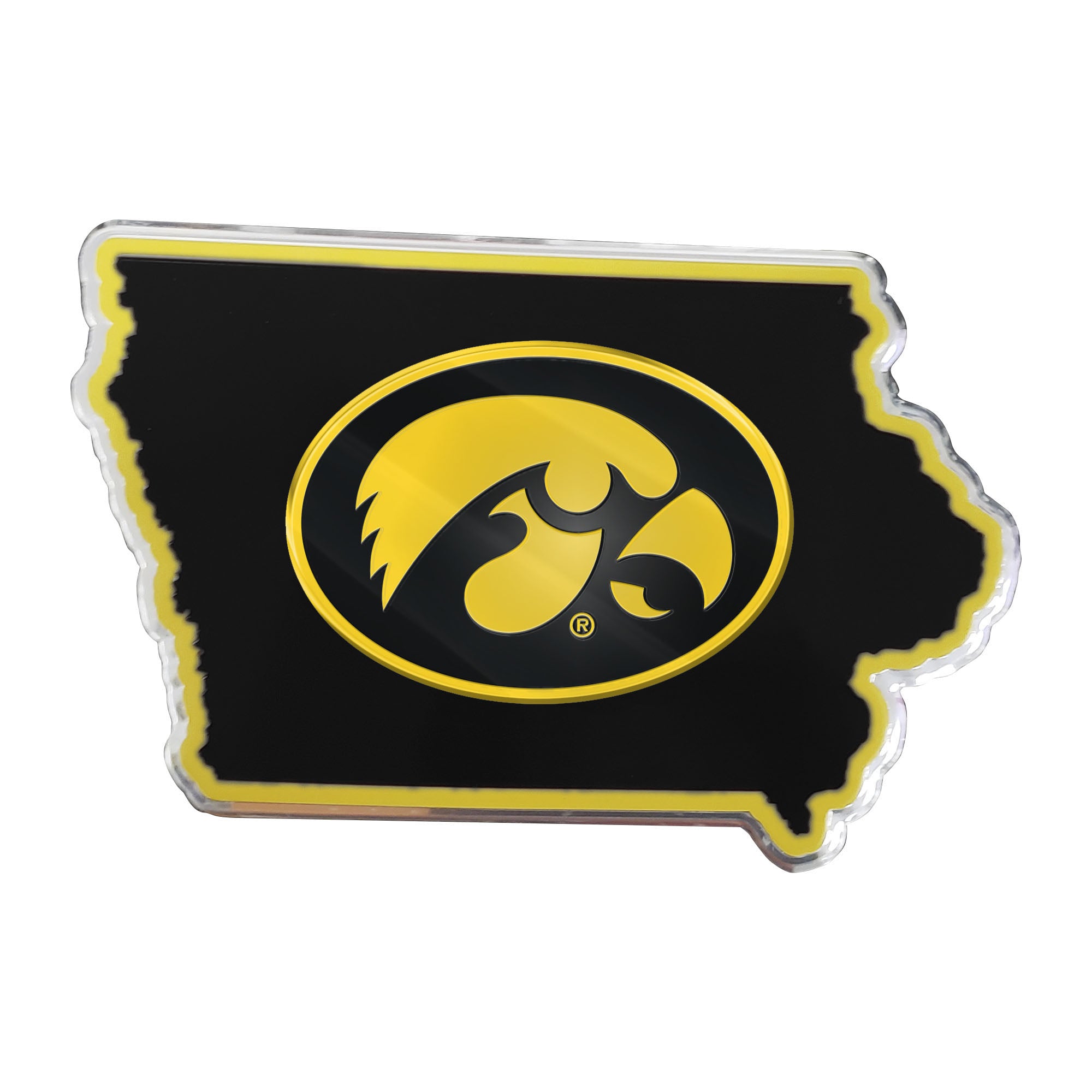 Iowa Hawkeyes Team State Aluminum Embossed Emblem