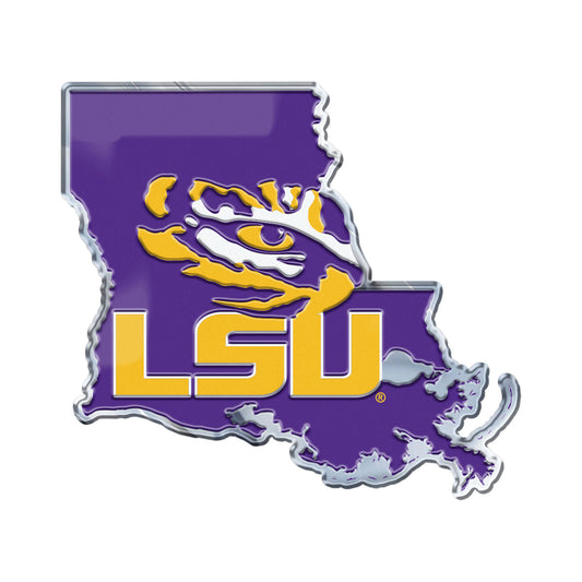 LSU Tigers Team State Aluminum Embossed Emblem