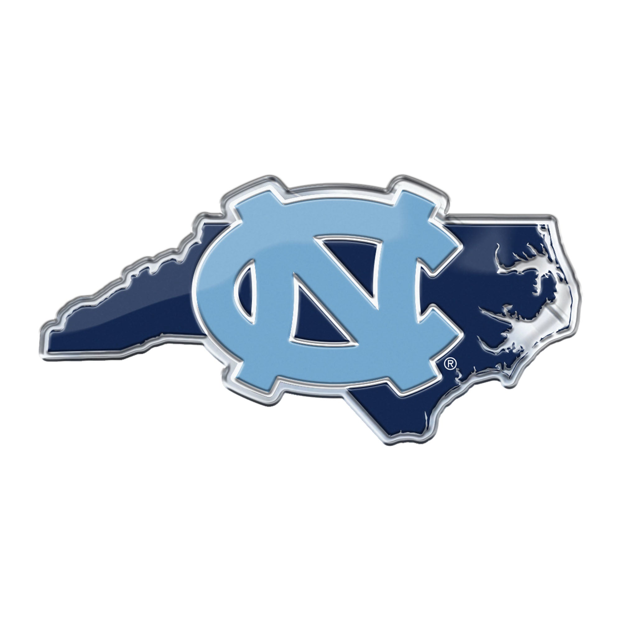 North Carolina Tar Heels Team State Aluminum Embossed Emblem