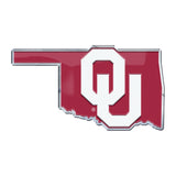 Oklahoma Sooners Team State Aluminum Embossed Emblem