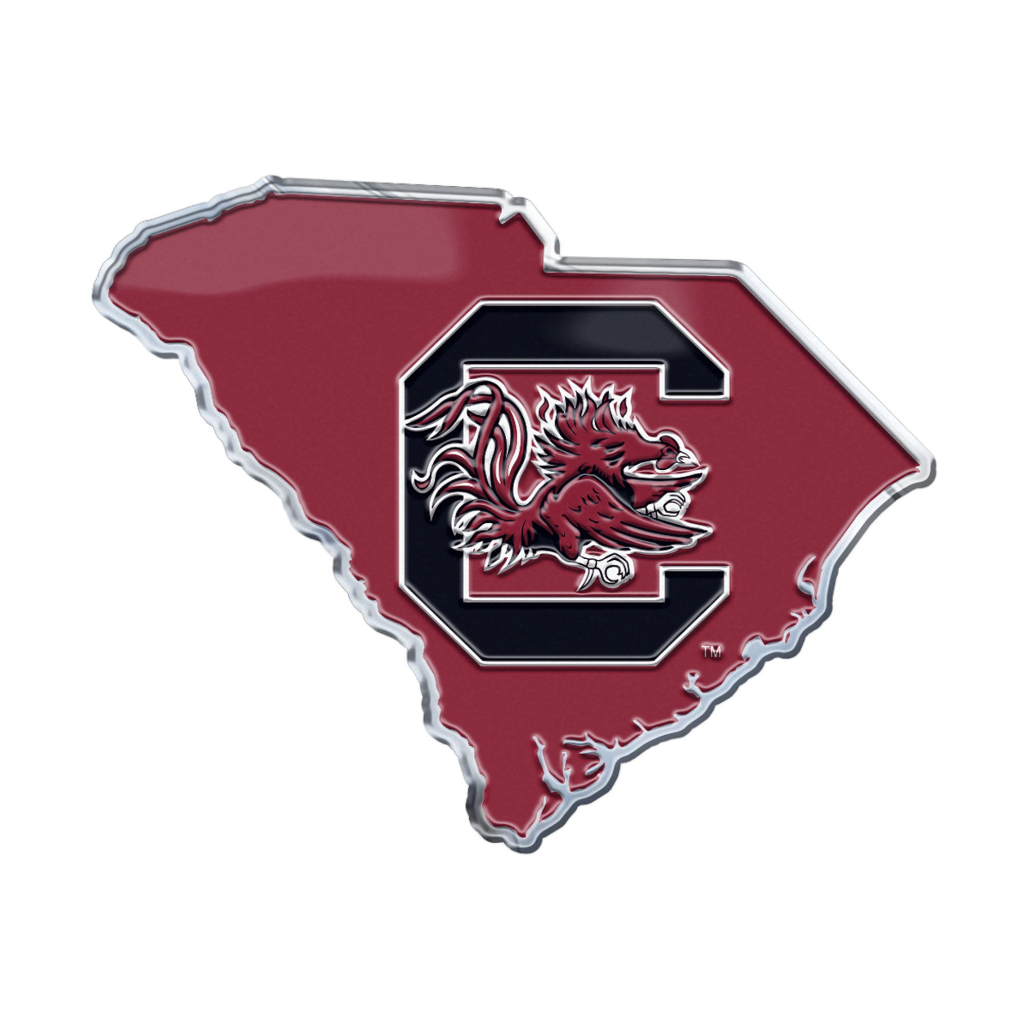 South Carolina Gamecocks Team State Aluminum Embossed Emblem