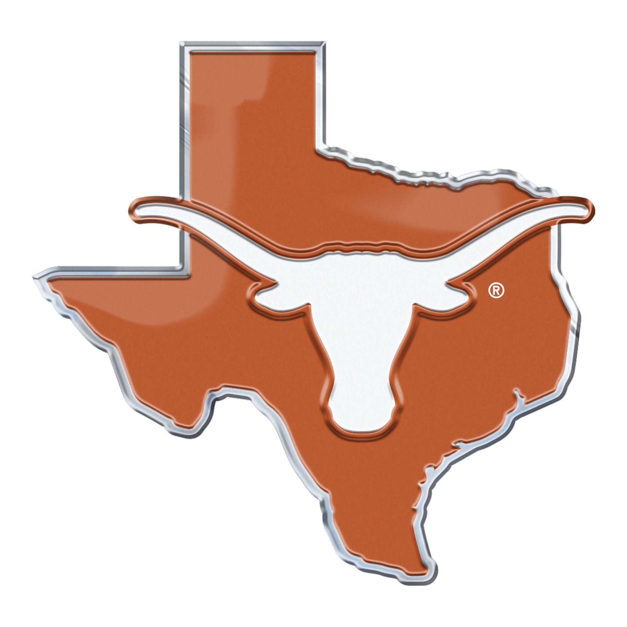 Texas Longhorns Team State Aluminum Embossed Emblem