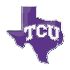 TCU Horned Frogs Team State Aluminum Embossed Emblem