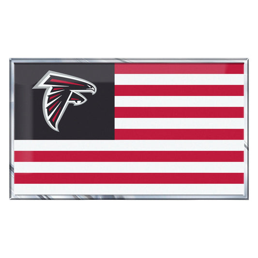 Atlanta Falcons State Flag Aluminum Embossed Emblem - Atlanta Falcons