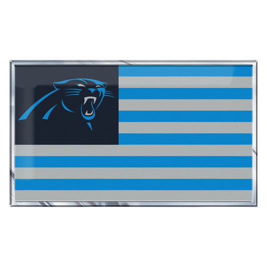 Carolina Panthers State Flag Aluminum Embossed Emblem - Carolina Panthers