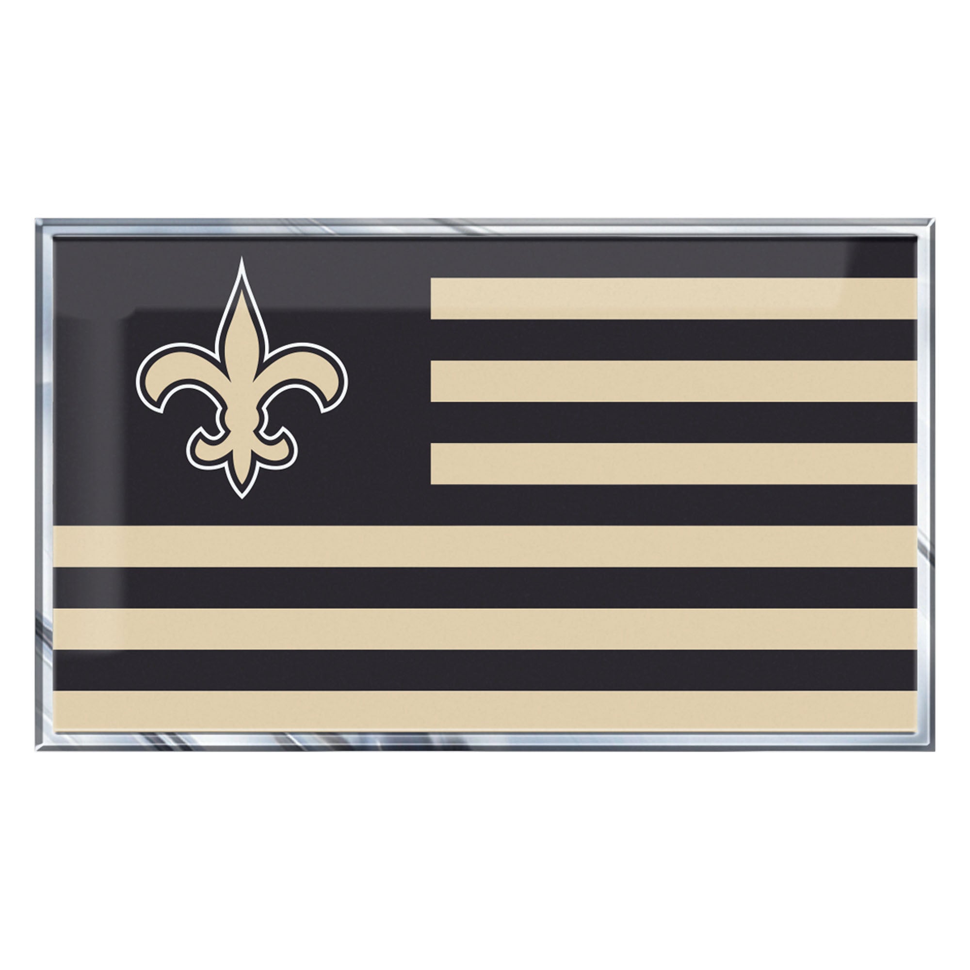 New Orleans Saints State Flag Aluminum Embossed Emblem