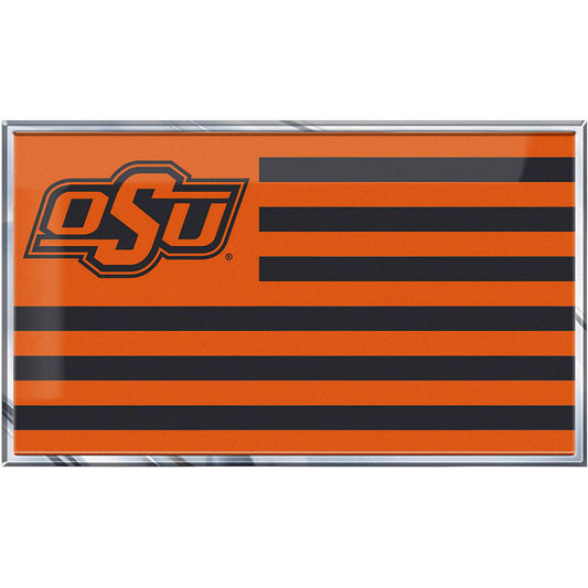 Oklahoma State Cowboys State Flag Aluminum Embossed Emblem - Oklahoma State