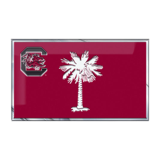 South Carolina Gamecocks State Flag Aluminum Embossed Emblem