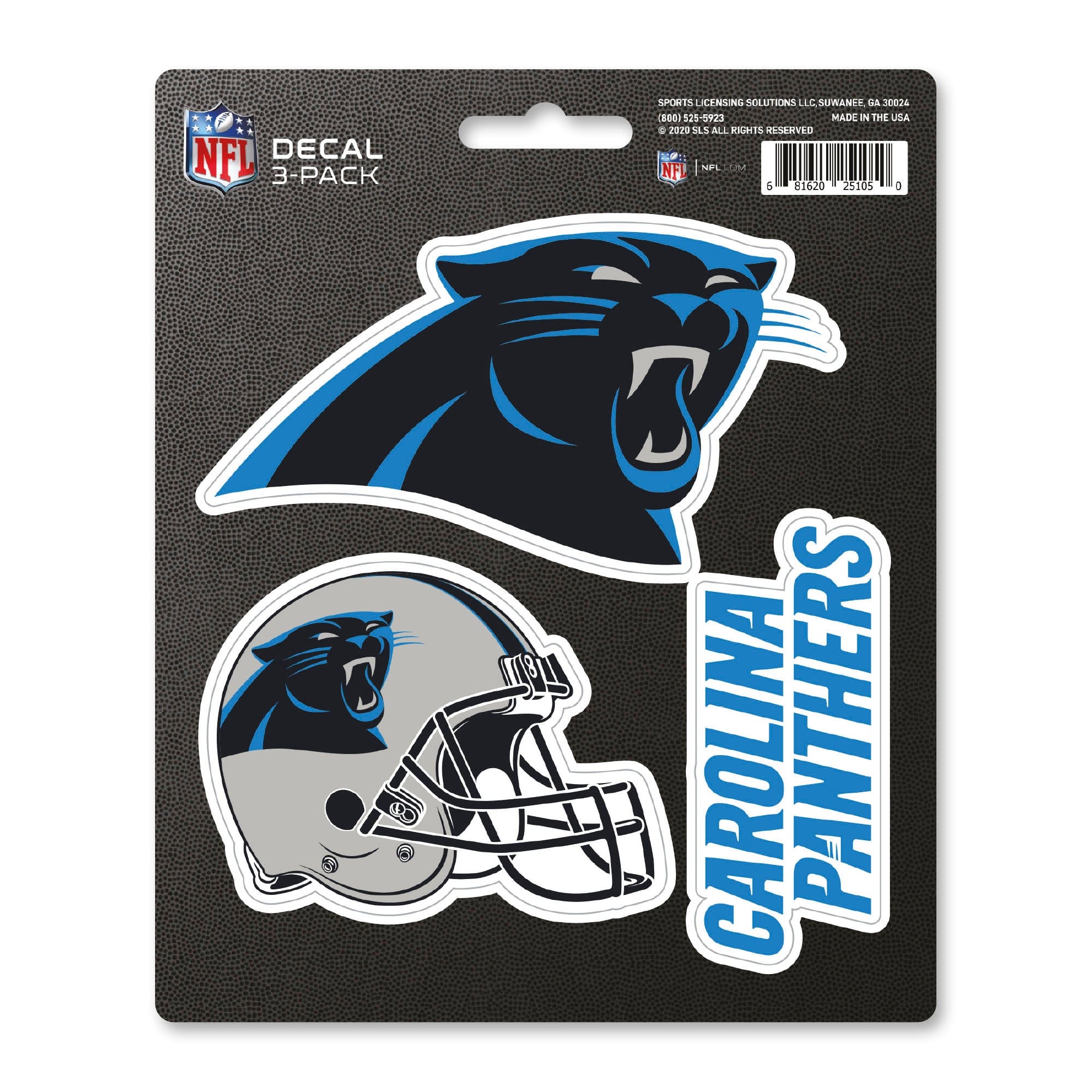 Carolina Panthers 3 Piece Decal Sticker Set - Carolina Panthers