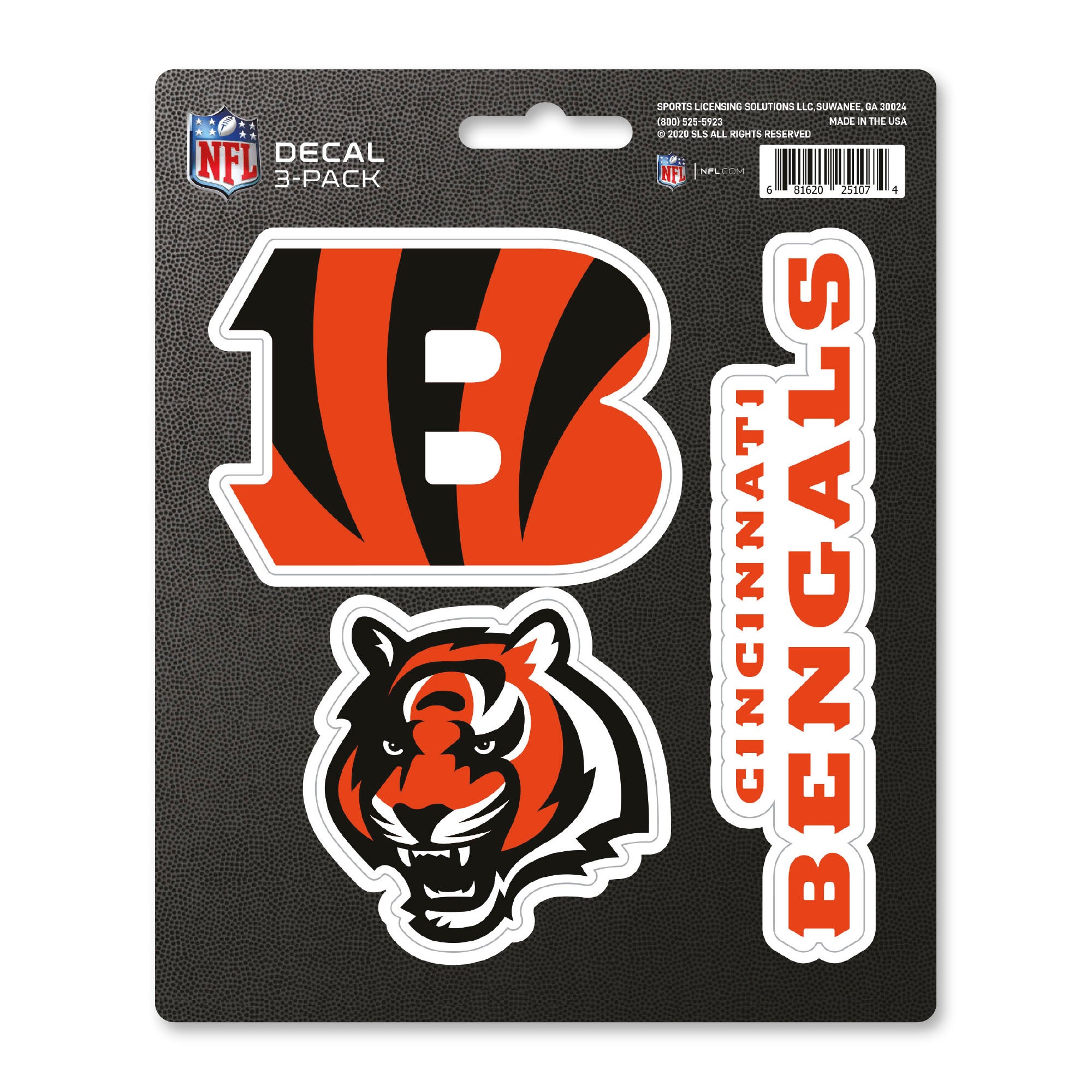 Cincinnati Bengals 3 Piece Decal Sticker Set - Cincinnati Bengals