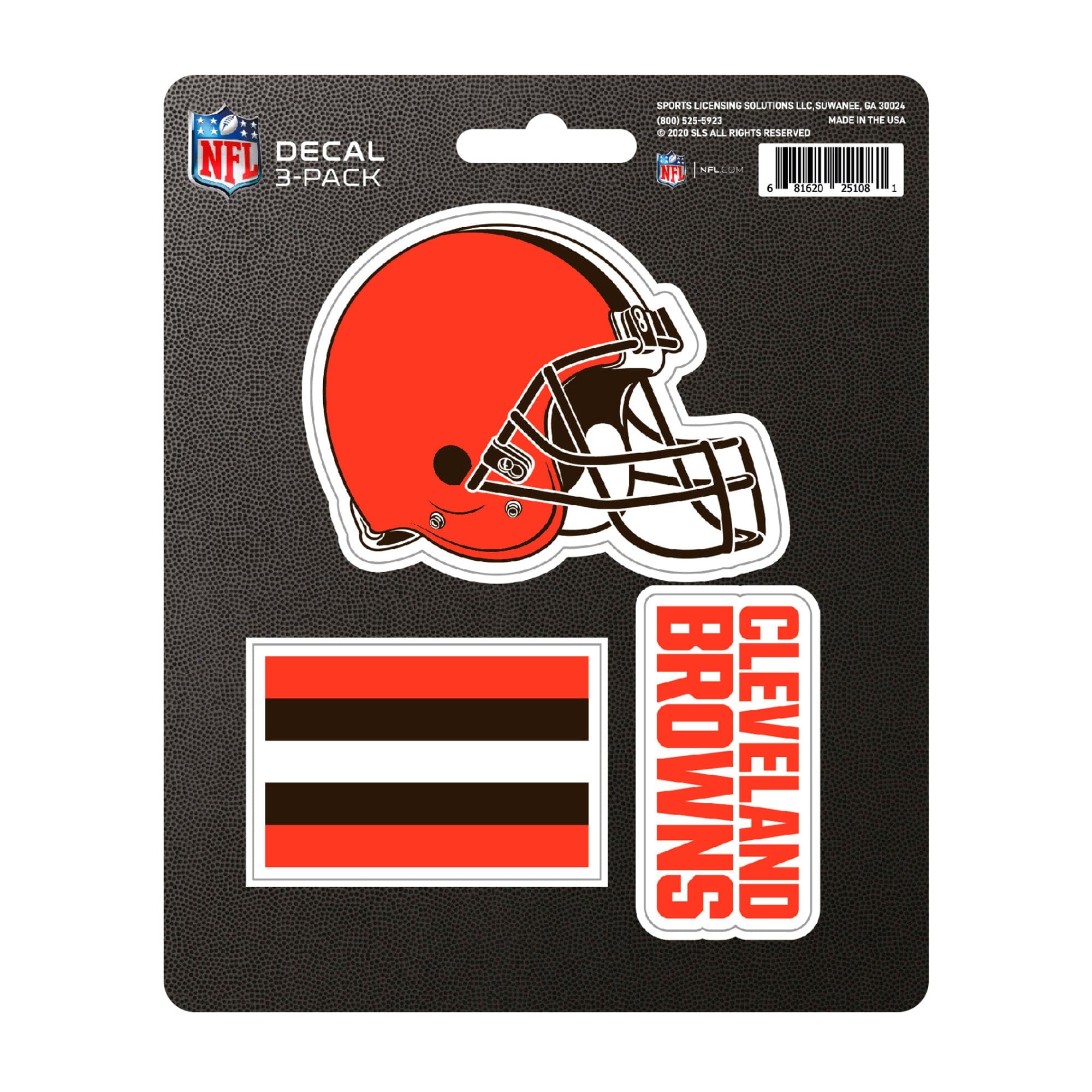 Cleveland Browns 3 Piece Decal Sticker Set - Cleveland Browns