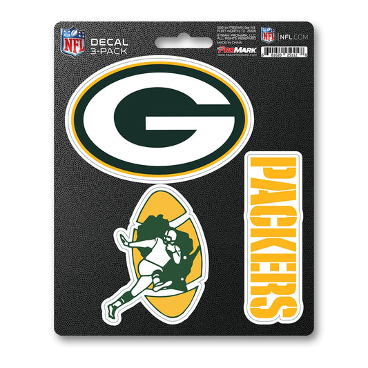 Green Bay Packers 3 Piece Decal Sticker Set - Green Bay Packers