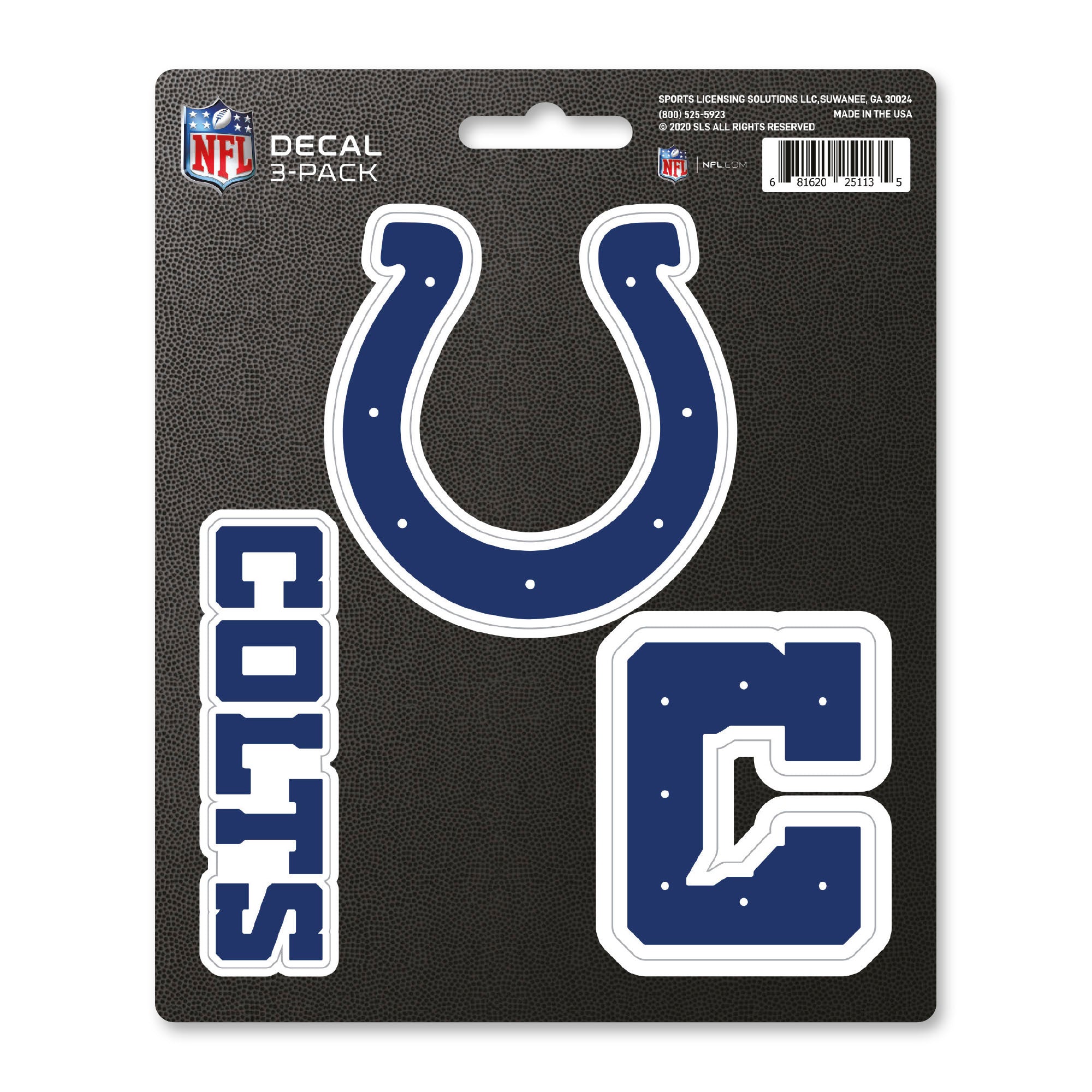 Indianapolis Colts 3 Piece Decal Sticker Set