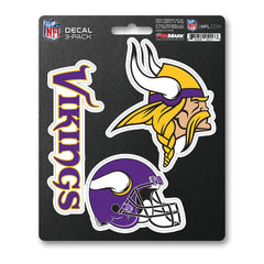 Minnesota Vikings 3 Piece Decal Sticker Set