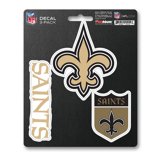 New Orleans Saints 3 Piece Decal Sticker Set - New Orleans Saints