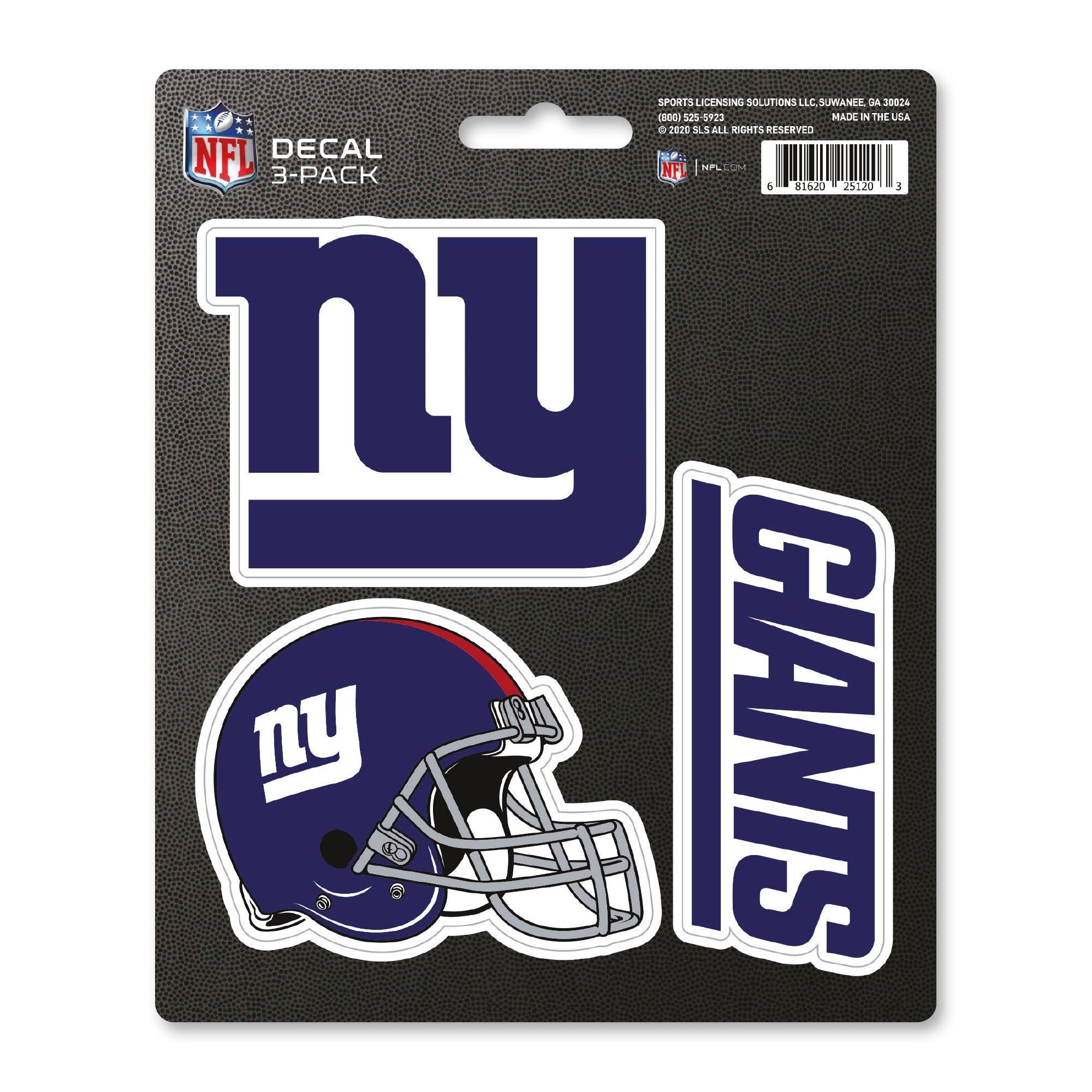 New York Giants 3 Piece Decal Sticker Set - New York Giants