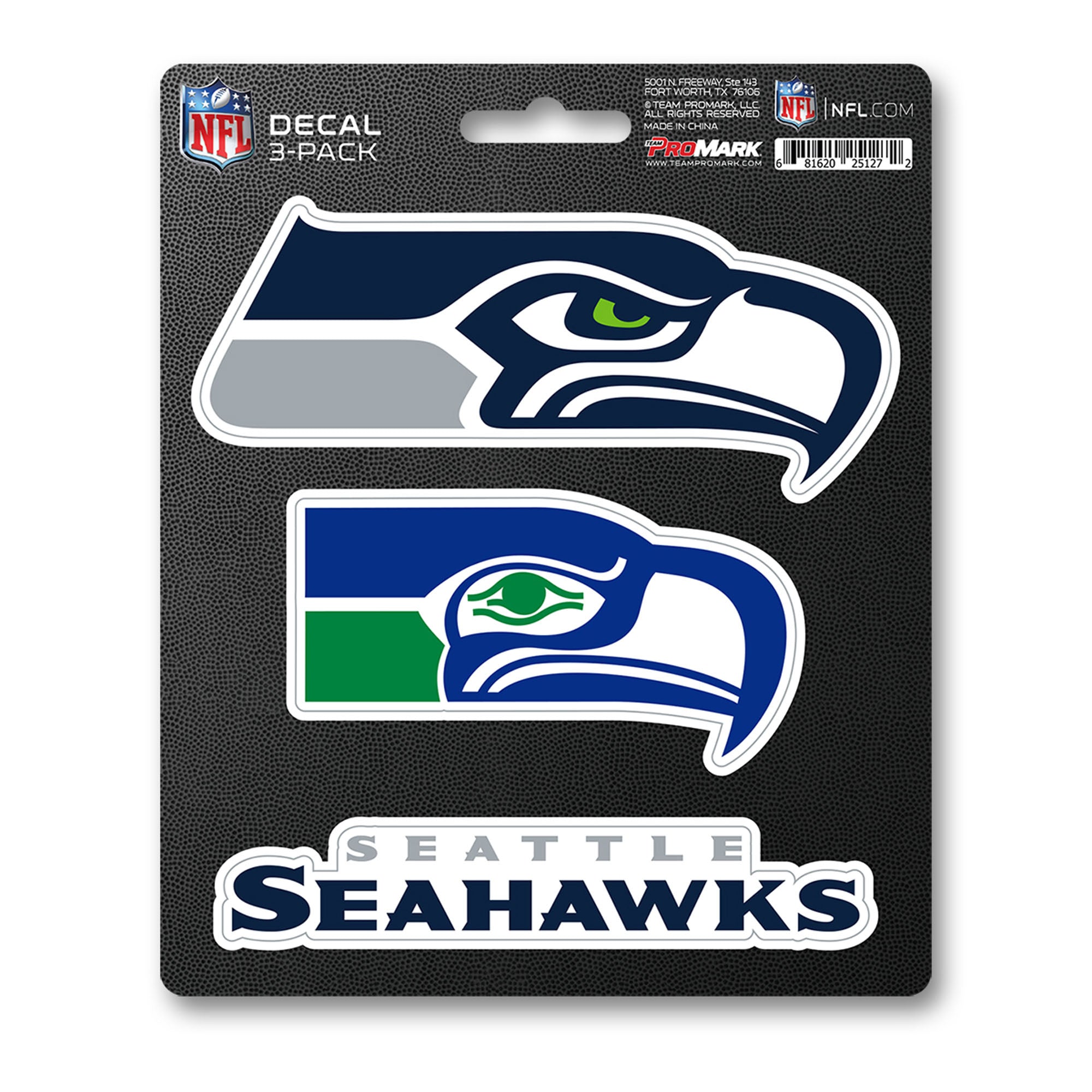 Seattle Seahawks 3 Piece Decal Sticker Set