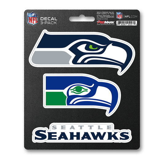 Seattle Seahawks 3 Piece Decal Sticker Set