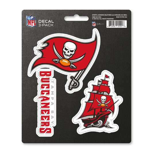 Tampa Bay Buccaneers 3 Piece Decal Sticker Set