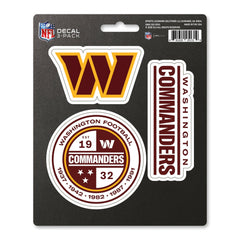 Washington Commanders 3 Piece Decal Sticker Set