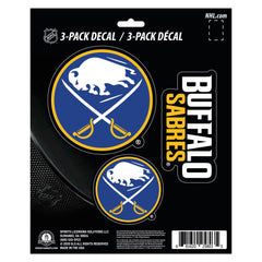 Buffalo Sabres 3 Piece Decal Sticker Set - Buffalo Sabres