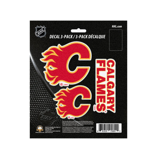 Calgary Flames 3 Piece Decal Sticker Set