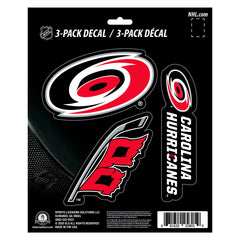 Carolina Hurricanes 3 Piece Decal Sticker Set