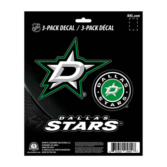 Dallas Stars 3 Piece Decal Sticker Set - Dallas Stars