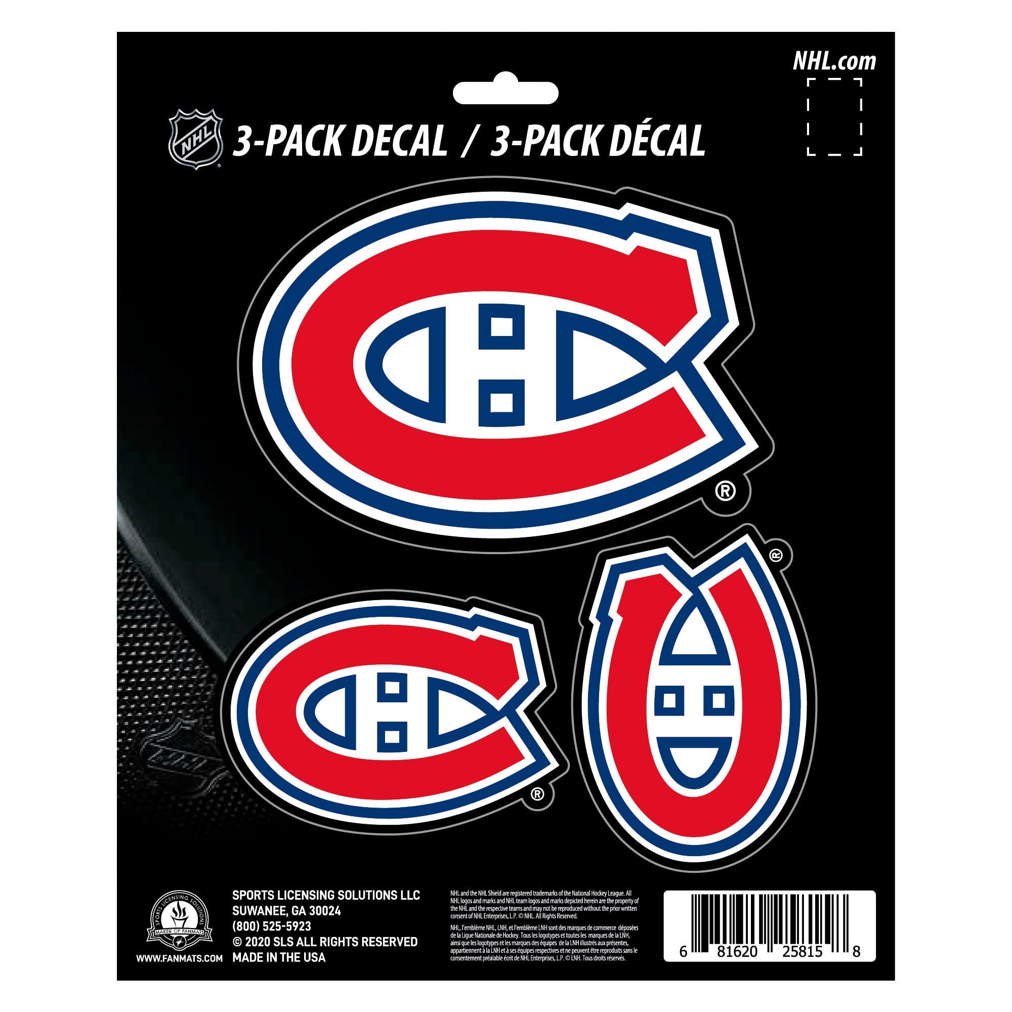 Montreal Canadiens 3 Piece Decal Sticker Set - Montreal Canadiens