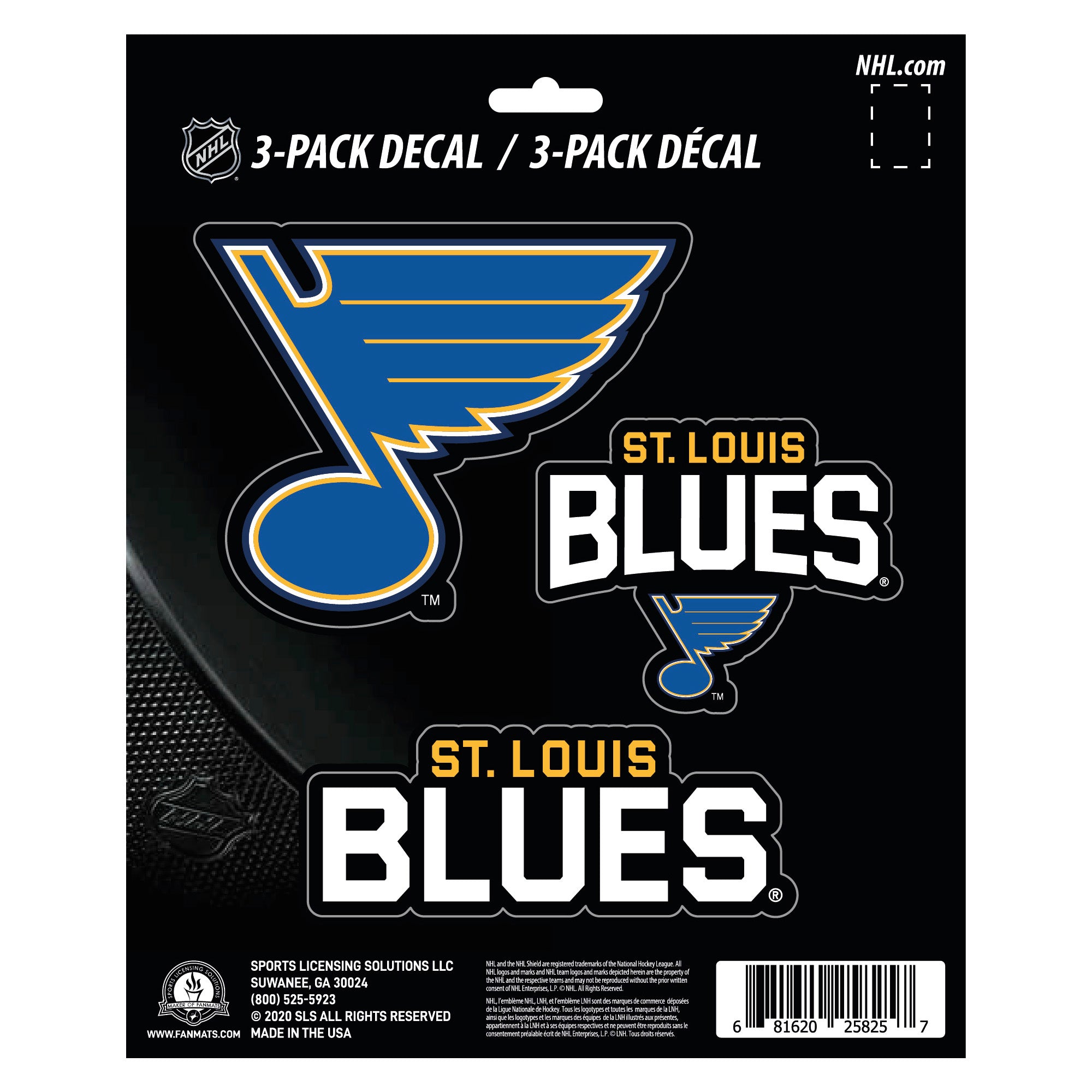 St. Louis Blues 3 Piece Decal Sticker Set