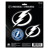 Tampa Bay Lightning 3 Piece Decal Sticker Set