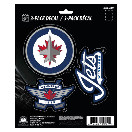 Winnipeg Jets 3 Piece Decal Sticker Set