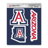 Arizona Wildcats 3 Piece Decal Sticker Set