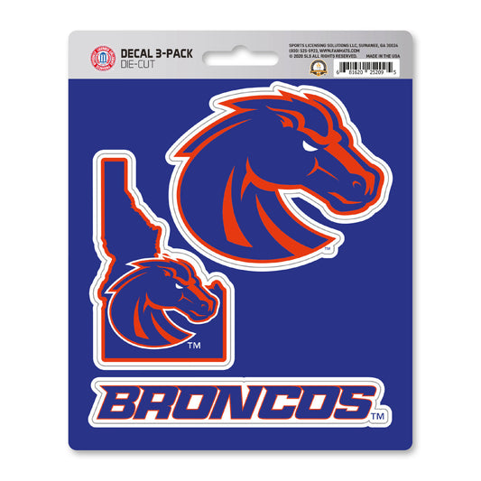 Boise State Broncos 3 Piece Decal Sticker Set - Boise State