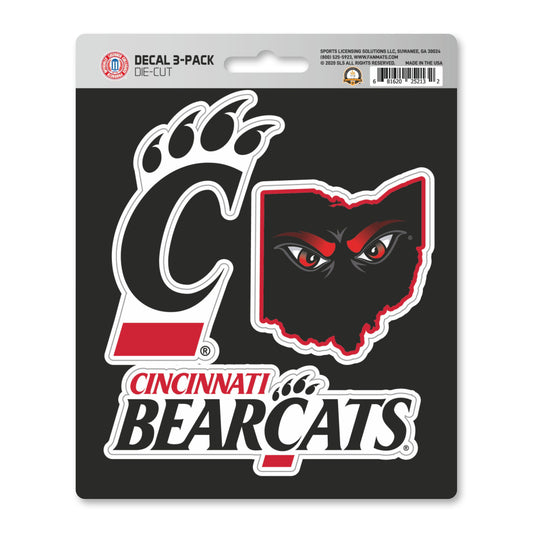 Cincinnati Bearcats 3 Piece Decal Sticker Set - Cincinnati