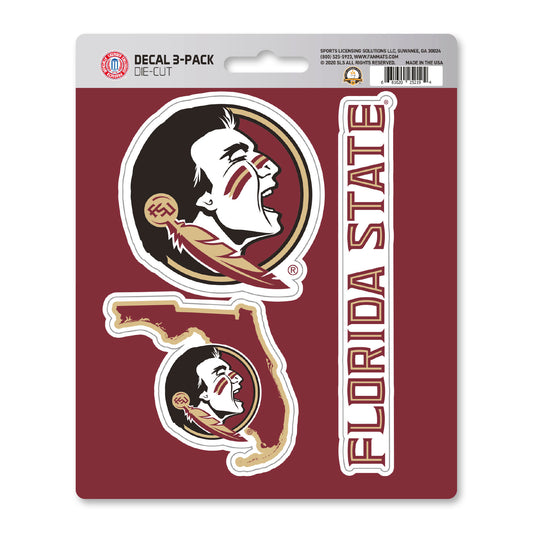 Florida State Seminoles 3 Piece Decal Sticker Set