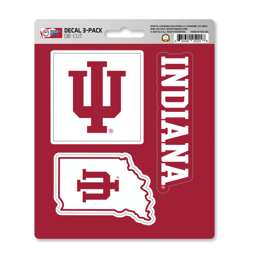 Indiana Hooisers 3 Piece Decal Sticker Set