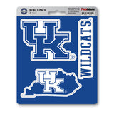 Kentucky Wildcats 3 Piece Decal Sticker Set