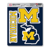 Michigan Wolverines 3 Piece Decal Sticker Set