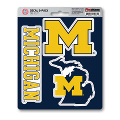 Michigan Wolverines 3 Piece Decal Sticker Set