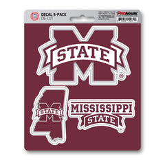 Mississippi State Bulldogs 3 Piece Decal Sticker Set