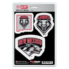 New Mexico Lobos 3 Piece Decal Sticker Set - New Mexico