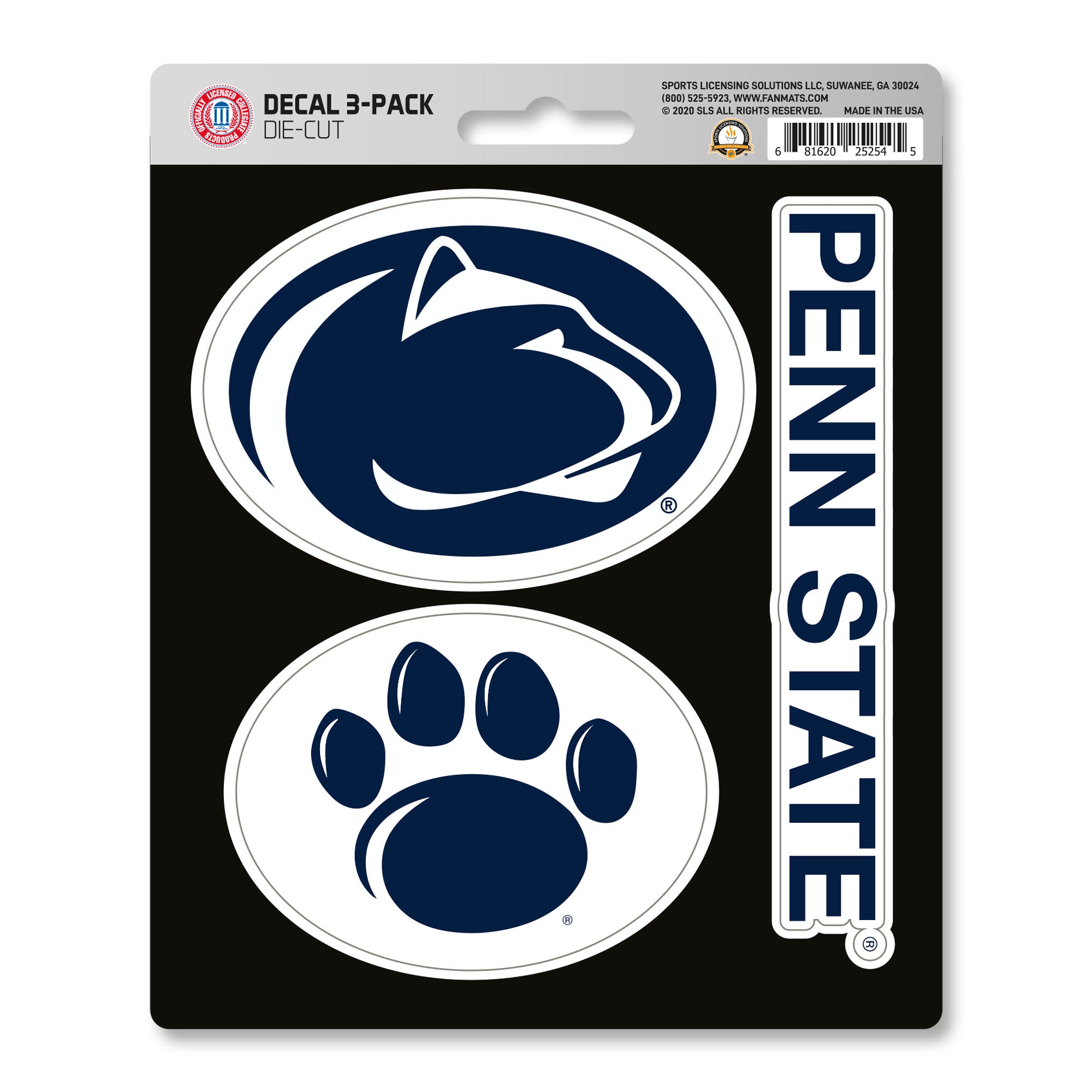 Penn State Nittany Lions 3 Piece Decal Sticker Set