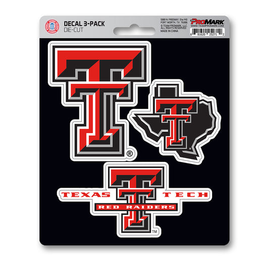 Texas Tech Red Raiders 3 Piece Decal Sticker Set