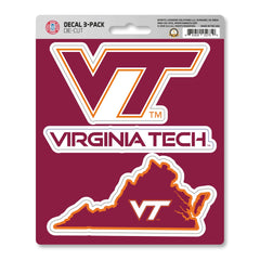 Virginia Tech Hokies 3 Piece Decal Sticker Set