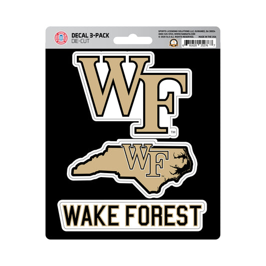 Wake Forest Demon Deacons 3 Piece Decal Sticker Set