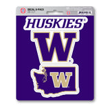 Washington Huskies 3 Piece Decal Sticker Set